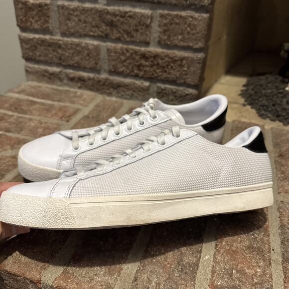 Adidas Originals Unisex Rod Laver Trainer Shoes Sneakers White Black Retro Sz 9 - Picture 3 of 16